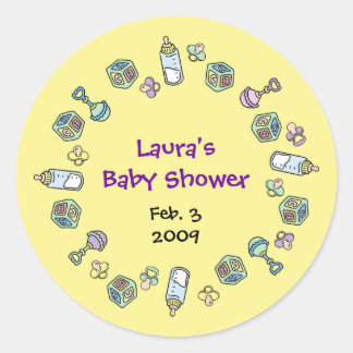Cutietoots Baby Shower Gastgeschenk - Maßgeschneid Runder Aufkleber