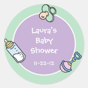 Cutietoots Baby Shower Party Favor Aufkleber