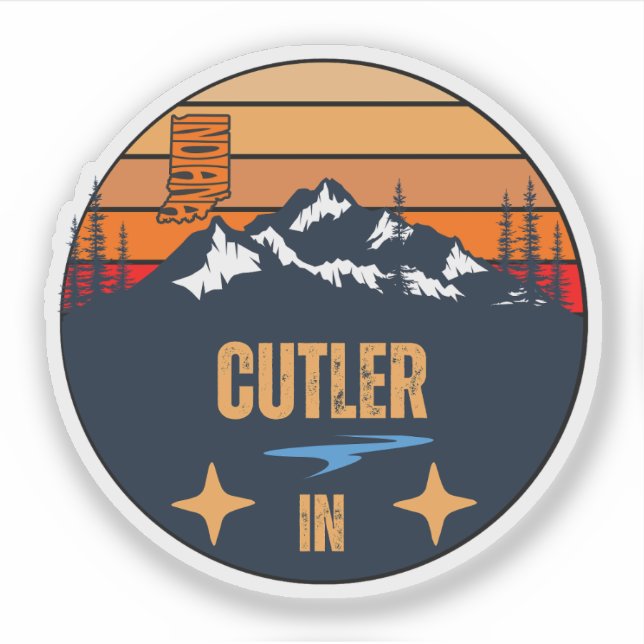 Cutler, Indiana Aufkleber (Vorderseite)