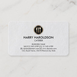 Cutlery Icon Caterer Premium Business Card Visitenkarte