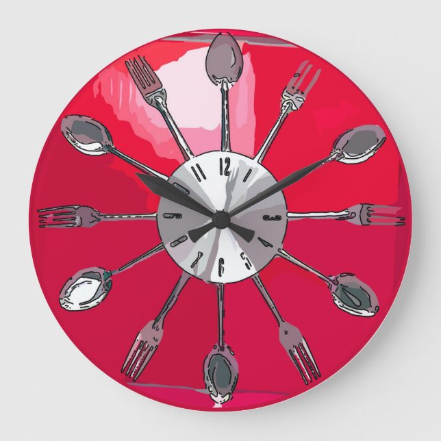 Cutlery O'clock 2. Große Wanduhr (Vorderseite)