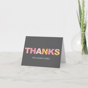 Cutout Letters Baby Danke Card - Pink