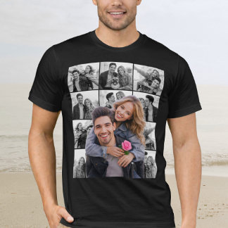 Cutout Photo Collage For Couple T-Shirt