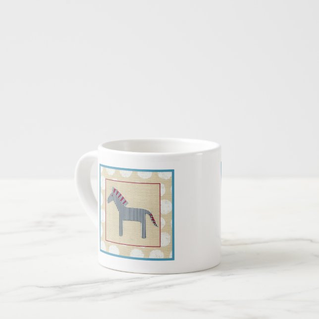 Cutout Zebra auf Cream Background Espressotasse (Vorderseite Links)