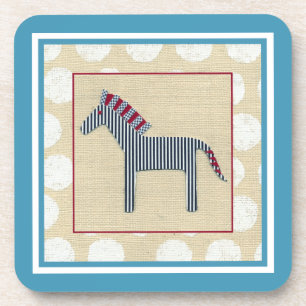 Cutout Zebra auf Cream Background Getränkeuntersetzer