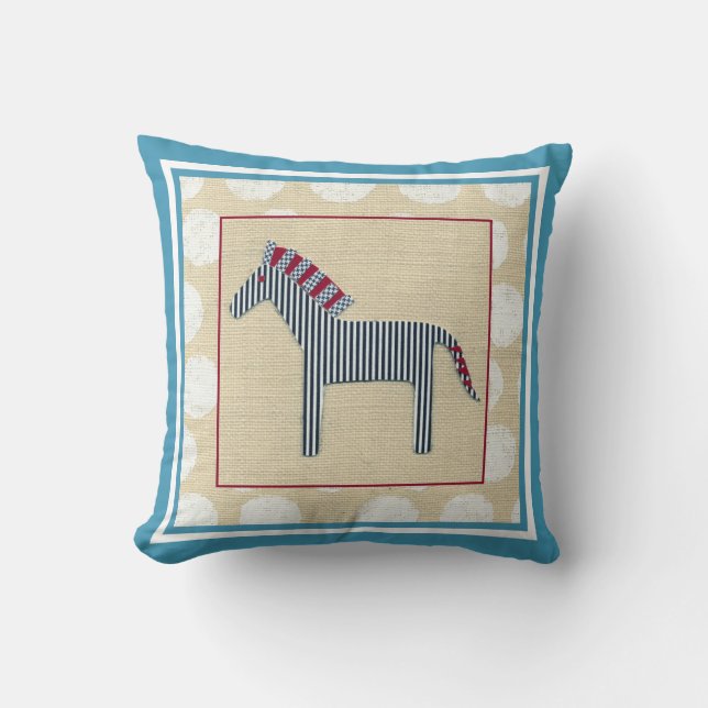 Cutout Zebra auf Cream Background Kissen (Vorderseite)