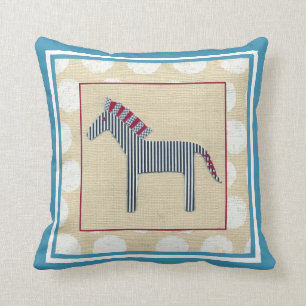 Cutout Zebra auf Cream Background Kissen