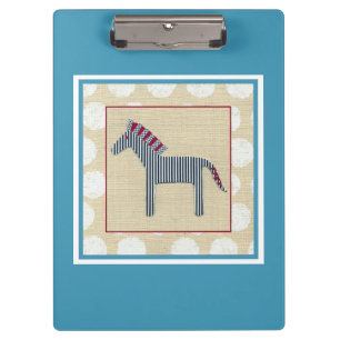 Cutout Zebra auf Cream Background Klemmbrett