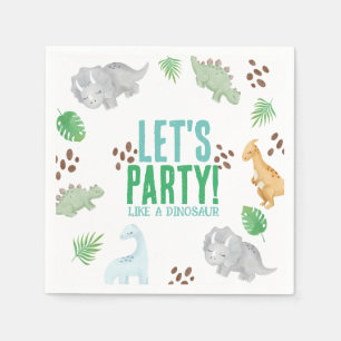 Cutr Dinosaurier Geburtstagskind Party Paper Napki Serviette