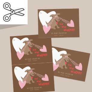 Cuttable Funny Dog Valentine Card Paar Dankeskarte
