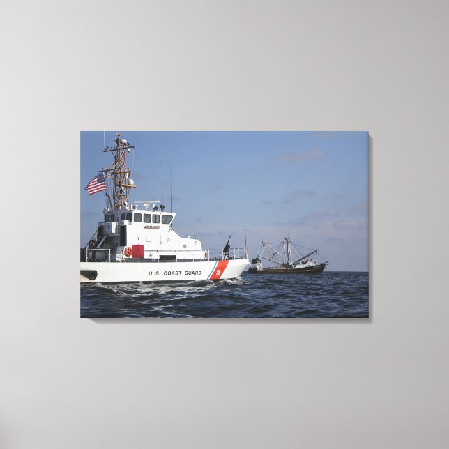 Cutter Marlin von der US-Küstenwache kontrolliert  Leinwanddruck (Vorderseite)