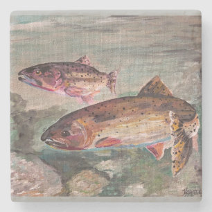 Cutthroat-Forelle-Untersetzer Steinuntersetzer