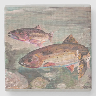Cutthroat-Forelle-Untersetzer Steinuntersetzer