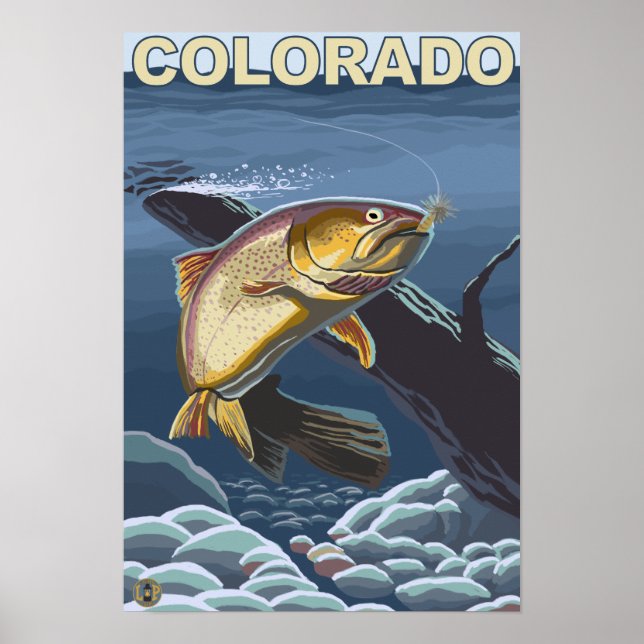 Cutthroat Foreut FishingColorado Poster (Vorne)