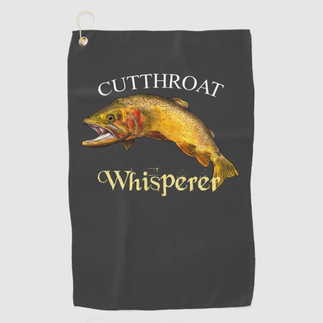 Cutthroat Trout Whisperer Fisch Handtuch (Vorderseite)