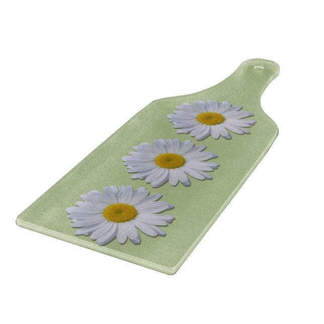 Cutting Board - New Daisies on Sage Schneidebrett (Ecke)