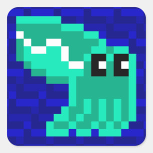 Cuttle Scuttle Lulu der grüne Tintenfisch Sticker