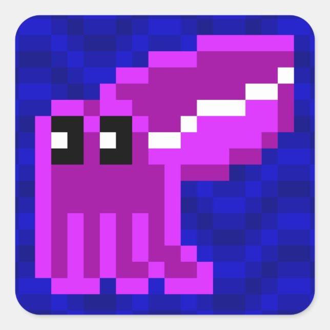 Cuttle Scuttle violet seiche feuille autocollant (Devant)