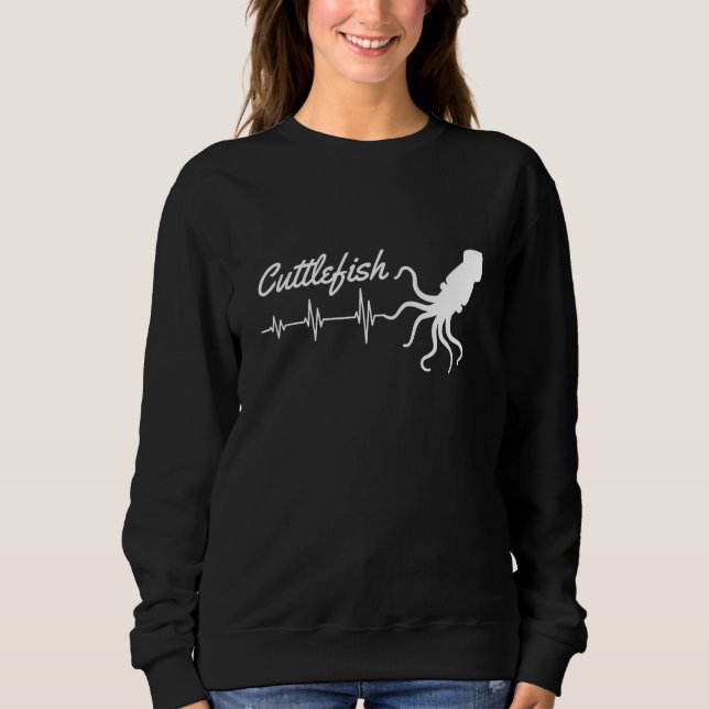 Cuttlefish Heartbeat Squid Cuttlefish Sweatshirt (Vorderseite)