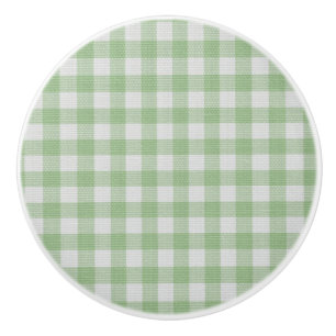 Cuty tartan grün und weiß karierte schottische Tex Keramikknauf