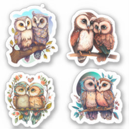CUVE LOVE OWL VALENTINES STICKERS