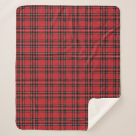 Cuve Sherpa Plaid Classique Rouge Tartan