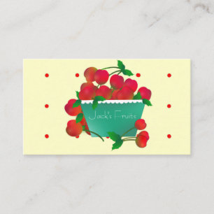 Cuvette de carte de visite de cerises