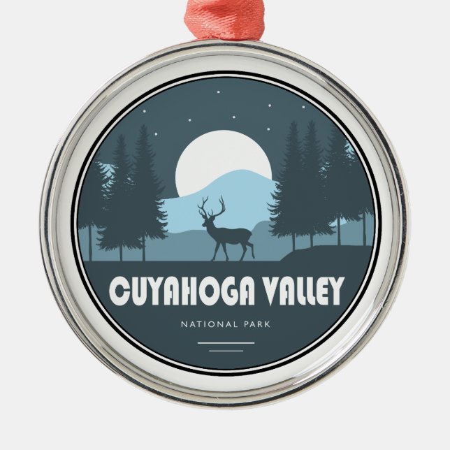 Cuyahoga Valley National Park Deer Ornament Aus Metall (Vorne)