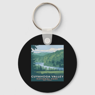 Cuyahoga Valley National Park Vintage Camping Männ Schlüsselanhänger