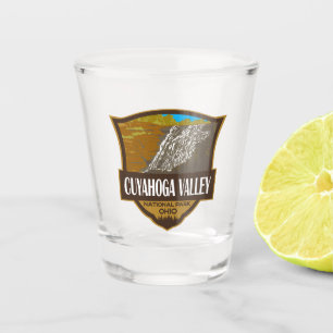 Cuyahoga Valley Nationalpark Illustration Travel Schnapsglas