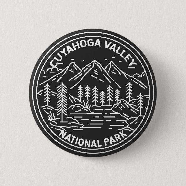 Cuyahoga Valley Nationalpark Ohio Monoline Button (Vorderseite)