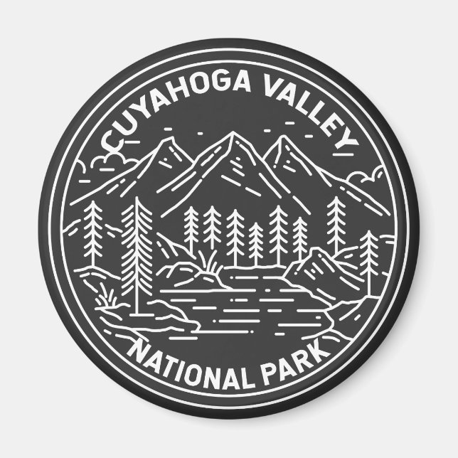 Cuyahoga Valley Nationalpark Ohio Monoline Magnet (Vorne)
