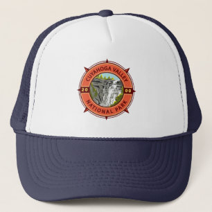 Cuyahoga Valley Nationalpark Retro Kompass Emblem Truckerkappe