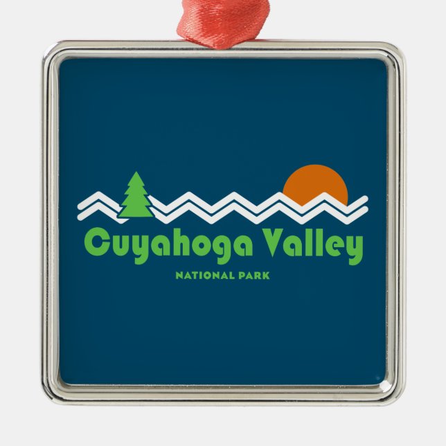 Cuyahoga Valley Nationalpark Retro Ornament Aus Metall (Vorne)