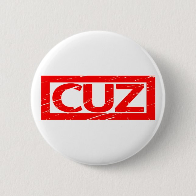 Cuz Briefmarke Button (Vorderseite)