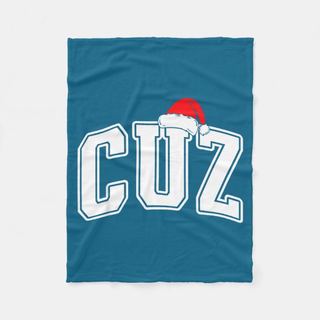 Cuz Claus Christmas Matching Family Xmas Pajama Co Fleecedecke (Vorderseite)