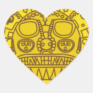Cuzco-Wappen Herz-Aufkleber