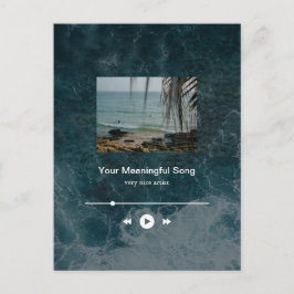 Cuztomizable Ocean Music Player Aesthetic Postkarte