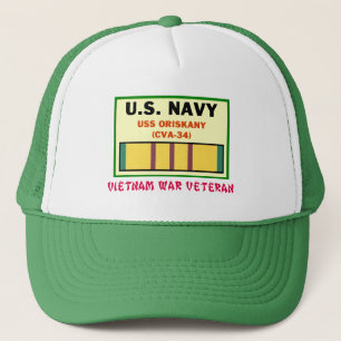 CVA-34 ORISKANY VIETNAMKRIEG-TIERARZT TRUCKERKAPPE