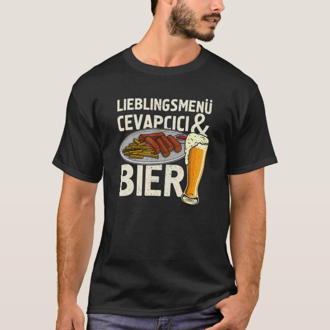 Cvapcici Kebab Balkan Küche T-Shirt (Vorderseite)
