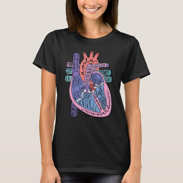 CVICU Cardiology Heart Anatomy Circulation Cardiac T-Shirt (Vorderseite)