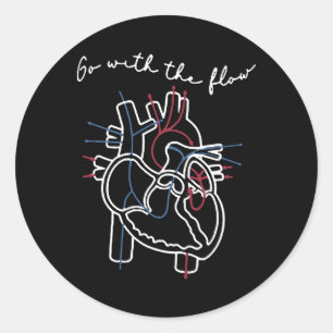 Cvicu Herzerkrankungen Anatomie Kardiologie Mensch Runder Aufkleber