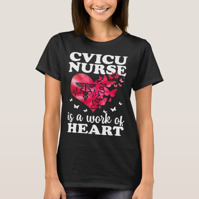 CVICU - Krankenpflege Herz-Kreislauf-Intensiv T-Shirt (Vorderseite)
