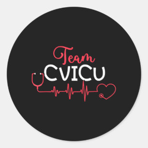 Cvicu Team Kardiovaskuläre kardiale ICU registrier Runder Aufkleber