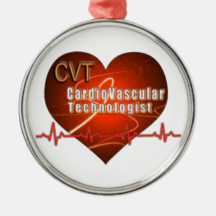 CVT HERZ-LOGO kardiovaskulärer Technologe Ornament Aus Metall