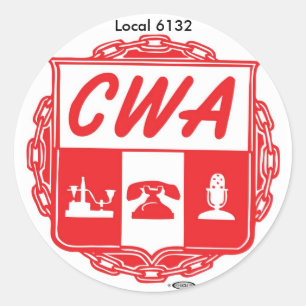 CWA_AUSTIN_LOGO, IBT-GCC_bug_small, Local 6132 Runder Aufkleber