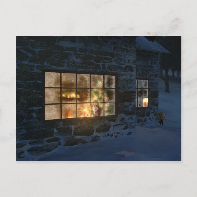 Cwm Christmas Postcard Postkarte (Vorderseite)