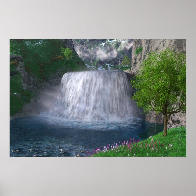 Cwm Wasserfall Print Poster (Vorne)