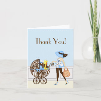 [CWR Kirsten C] Chic Mom and Buggy Thank You Dankeskarte