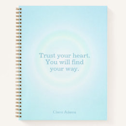 Cyan Blau Aura Message Notizbuch